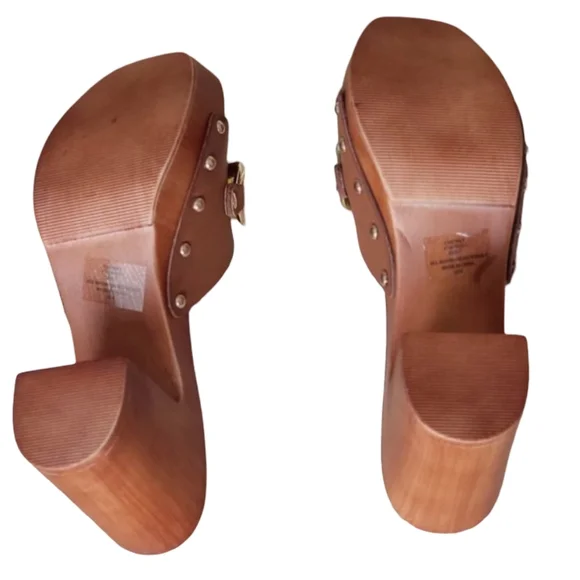 Madden Girl Tan Brass Link Platform Dress Sandals - 7M - Picture 7 of 7